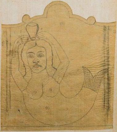 Προσχέδιο για καρεκλάκι με γοργόνα