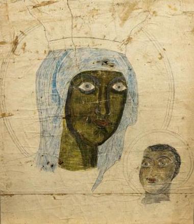 Προσχέδιο με Παναγία και Βρέφος