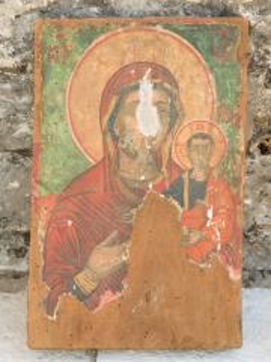 The Virgin Mary holding Jesus