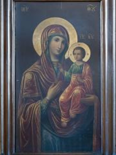 The Virgin Mary holding Jesus