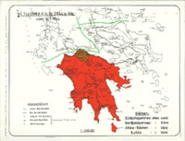 Κατοχικός Γερμανικός Χάρτης του 68ου Σώματος Στρατού