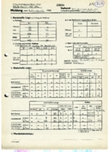 Αναφορά VII/999ου Τάγματος Οχυρών Πεζικού