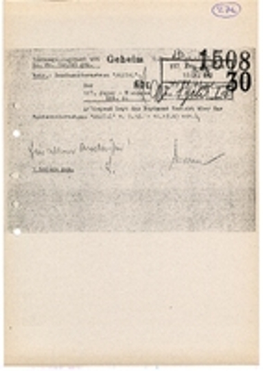 Έγγραφο του Συντάγματος Πεζικού 965 αμύνης πόλεων και φρουρίων