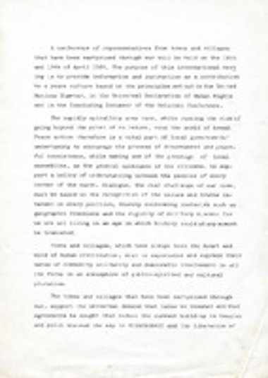 Τρισέλιδο δακτυλογραφημένο έγγραφο στα αγγλικά