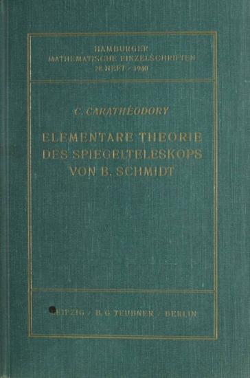 Elementary Theory of the Reflecting Telescope by B. Schmidt.