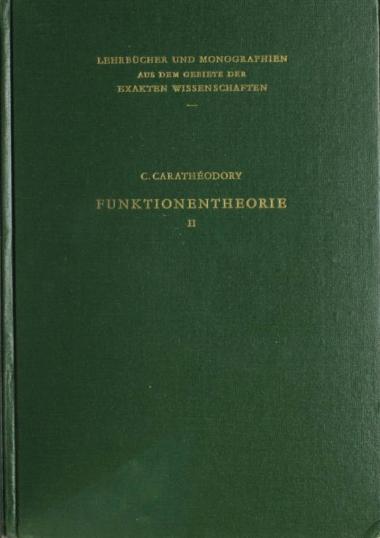 Function Theory II, Textbooks and Monographs From the Field of Exact Sciences.