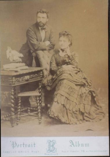Stefanos Caratheodoris with his wife Despoina Petrokokkinou.