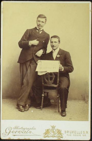 Photo of Constantine Caratheodory with a man.