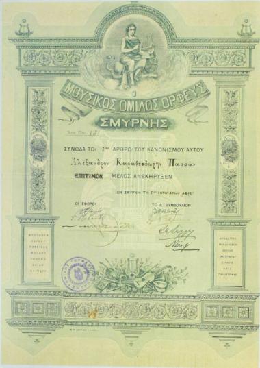 Δίπλωμα που απονεμήθηκε στο Αλέξανδρο Καραθεοδωρή.