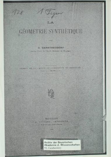 Synthetic geometry.