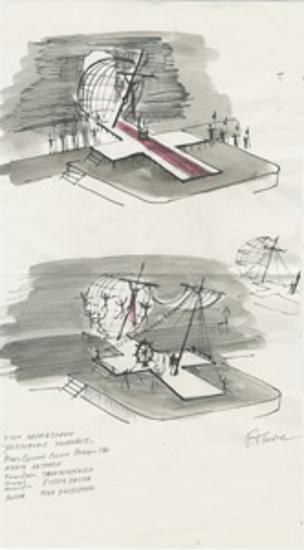 Μακέτες σκηνογραφίας για την παράσταση  