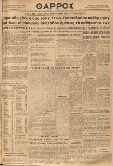 ΘΑΡΡΟΣ φύλλο 09/11/1963