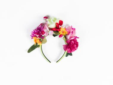 HEADBAND WITH FLOWERS, PART OF THE WOMEN’S TRADITIONAL COSTUME OF DIDYMOTEICHO