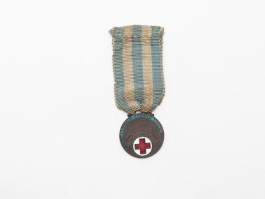 Hellenic Red Cross Medal of the Macedonian Fighter teacher Angeliki Metallinou-Tsiomou