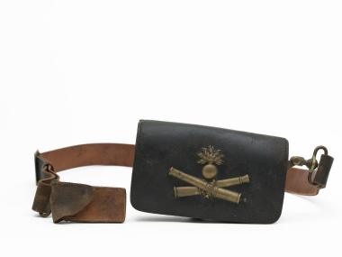 Leather cartridge case of Pavlos Melas