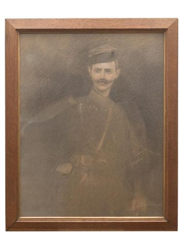 Sketch of the portrait of Pavlos Melas of the painter Georgios Jakobides