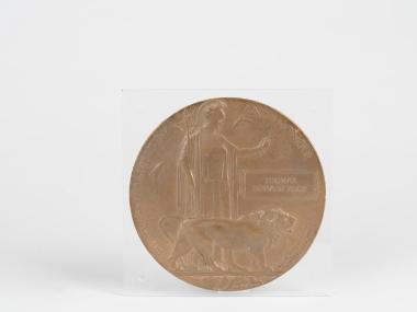 Plague announcing the death of English soldier Thomas Edward Pace