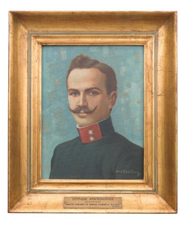 Portrait of Spyridonas Frangopoulos, oil on canvas by D. Vasiliou