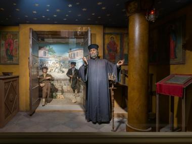 Ecclesiastical Episode in Korisos Kastoria. Diorama of George Anemogiannis