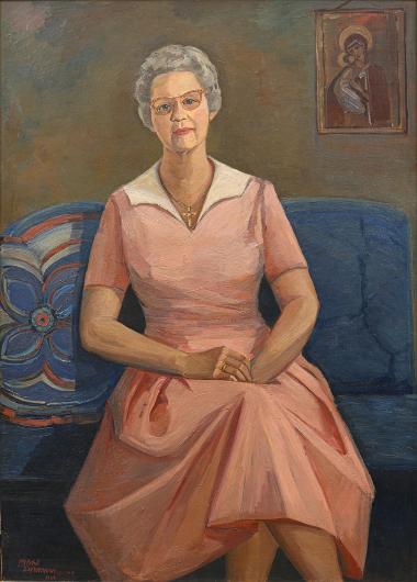 Portrait of a seated woman