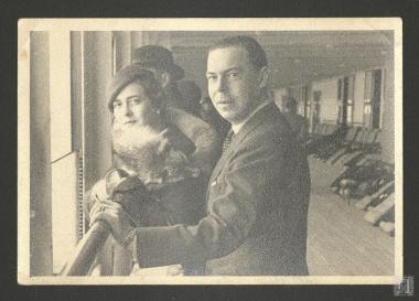 Η Πριγκίπισσα Μαργαρίτα της Ελλάδας και της Δανίας( αδελφή Πρίγκιπα Φιλίππου και κόρη Πρίγκιπα Ανδρέα) με τον σύζυγό της Γοδεφρείδο του Χόενλοε - Λάνγκεμπουργκ