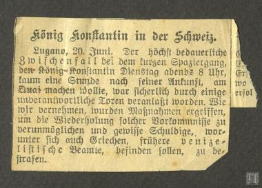 Konig Konstantin in der Schweiz