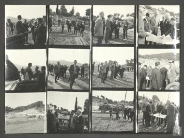 Ο Πρίγκιπας Κωνσταντίνος κατά την επίσκεψή του στις υπό κατασκευή εγκαταστάσεις της Διεθνούς Ολυμπιακής Ακαδημίας