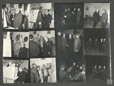 Επίσκεψη  των Brundage, Ναυάρχου Λάππα καιΕπαμεινώνδα Πετραλιά κατά τη διάρκεια των έργων στις εγκαταστάσεις της Διεθνούς Ολυμπιακής Ακαδημίας