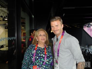 Φάνη Πάλλη-Πετραλιά και David Beckham στους Ολυμπιακούς Αγώνες στο Λονδίνο το 2012
