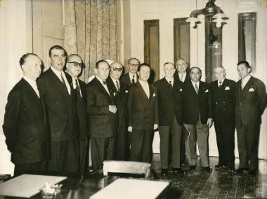 Ο Επαμεινώνδας Πετραλιάς με αθλητικούς παράγοντες