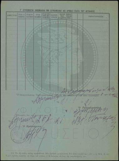 Φύλλο πορείας τηλεγραφοφύλακα