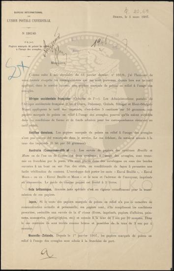 Χαρτί με ανάγλυφες κουκίδες για χρήση από τυφλούς