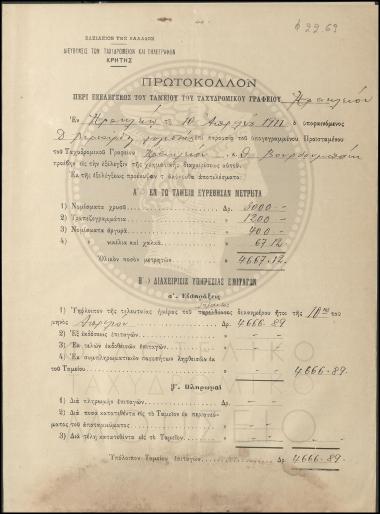 Πρωτόκολλο ελέγχου ταμείου