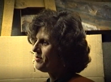 Kostas Loustas is painting Evdokia Miliatzidou-Ioannou