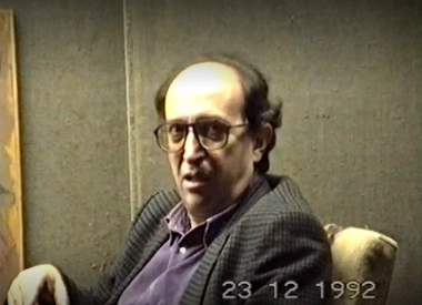 Kostas Loustas is painting Nikiforos Papandreou