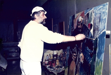 Painting the photographer Yiannis Kyriakidis