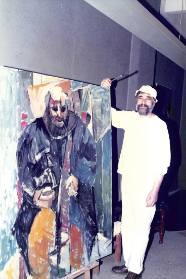 Painting the photographer Yiannis Kyriakidis