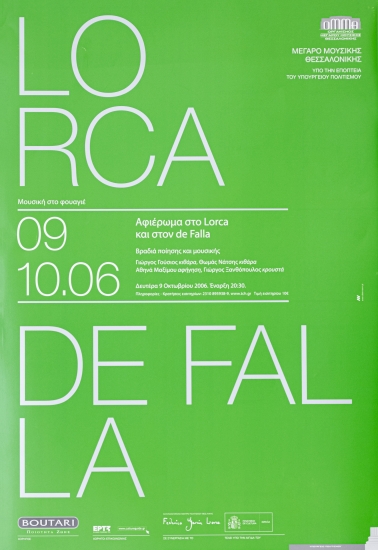 Tribute Poster To Lorca And De Falla