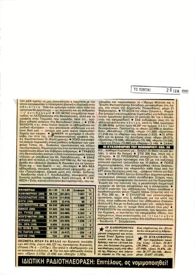 Publication in the newspaper 