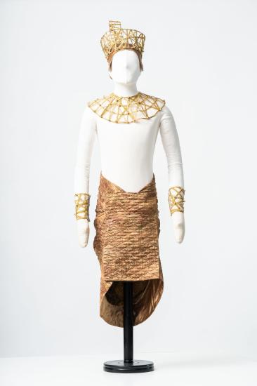 Ανδρικό Αιγυπτιακού στυλ κοστούμι, από καπιτονέ σατέν χρυσό μπρονζέ περίζωμα και αξεσουάρ