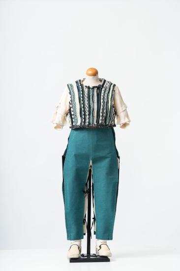 Κοστούμι από μάλλινο και βαμβακερό ύφασμα και σκοινιά ναυτικά πολύχρωμα