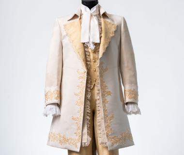 Παλτό, σακάκι ανδρικό από μπροκάρ και δαντέλα