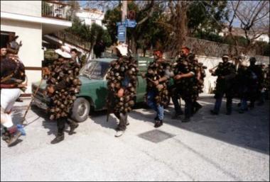 Lesbos Island (Mesotopos) 1997:People wearing bells around their body