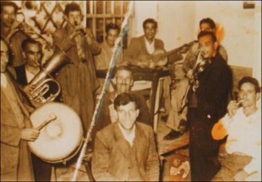 Lesbos Island (Moria) 1955: Religious feast with the music band of Rodanon or Annes