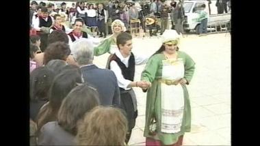 Chios Island (Thymiana), 1997: Traditional dance at the carnival custom of 