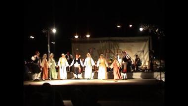 Samos Island (Vathy), 2006: A traditional dance group dancing during the Samos' Wine Feast