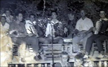 Lemnos Island, early 1960s: Folk feast (glenti) in a countryside restaurant