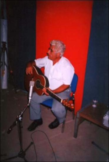Lemnos Island  (Myrina), 2001: The musician Sotiris Mavrakis