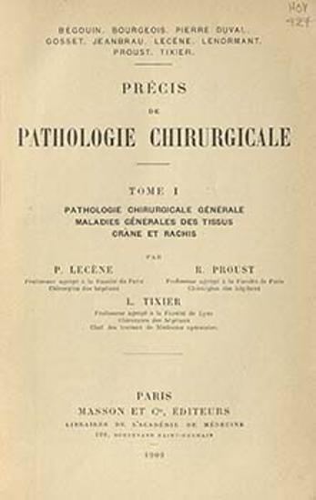 Precis de Pathologie chirurgicale