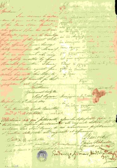 Notice Italian Greek of F. Zakynthos 4/1824.